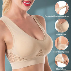 Women's Breathable Bra Sweat-absorbent Shockproof Pad Sports Top Track