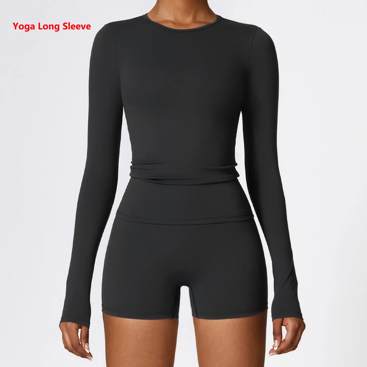 Women Yoga T-shirts Sports Top Long Sleeve Gym Workout Running Shirts