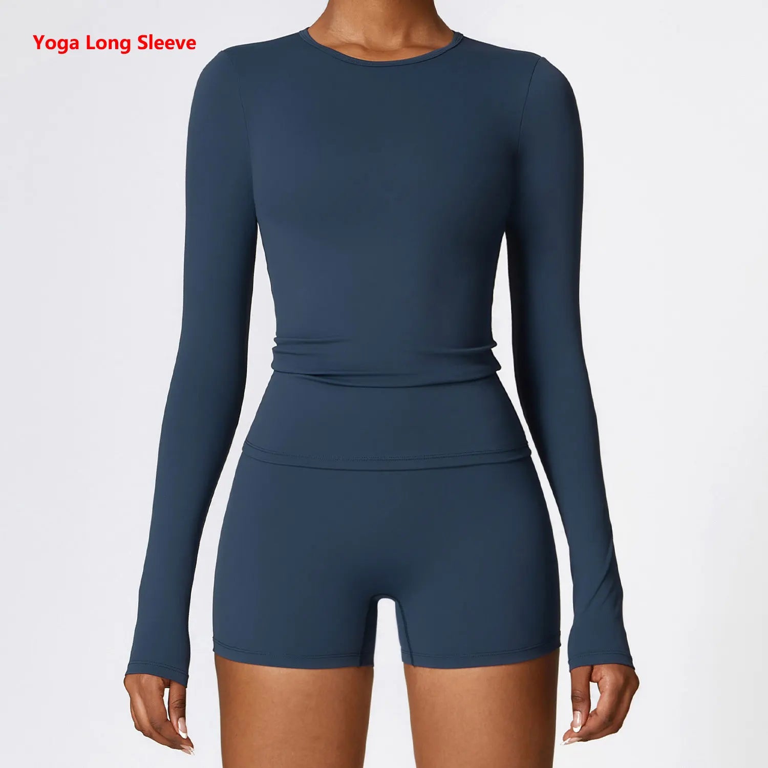Women Yoga T-shirts Sports Top Long Sleeve Gym Workout Running Shirts