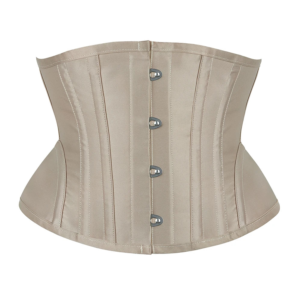 Steel Boned Waist Cincher with Curved Hem Bustiers Corset