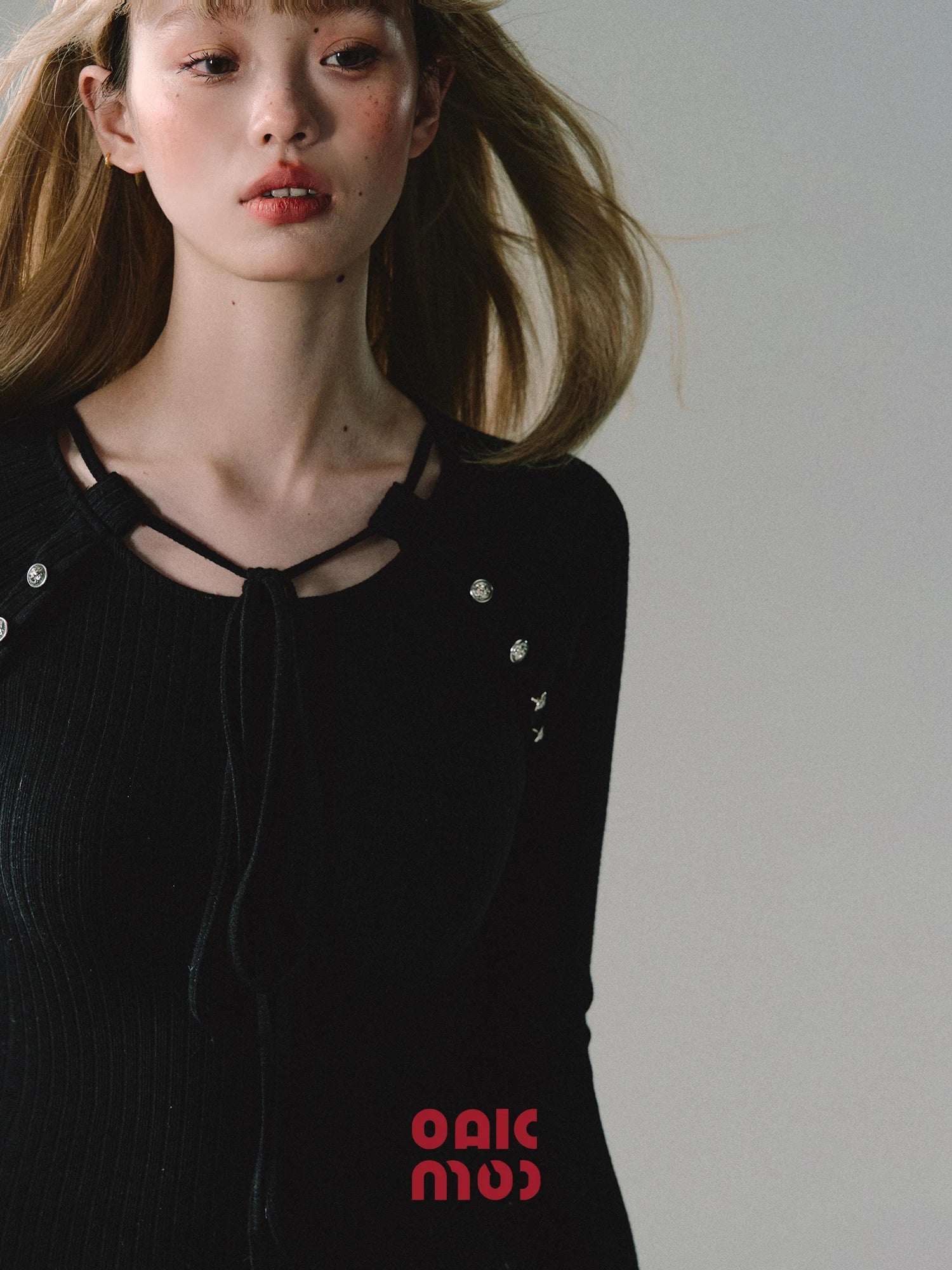 High Quality Black Knitted Bottom Women Autumn Winter Dress