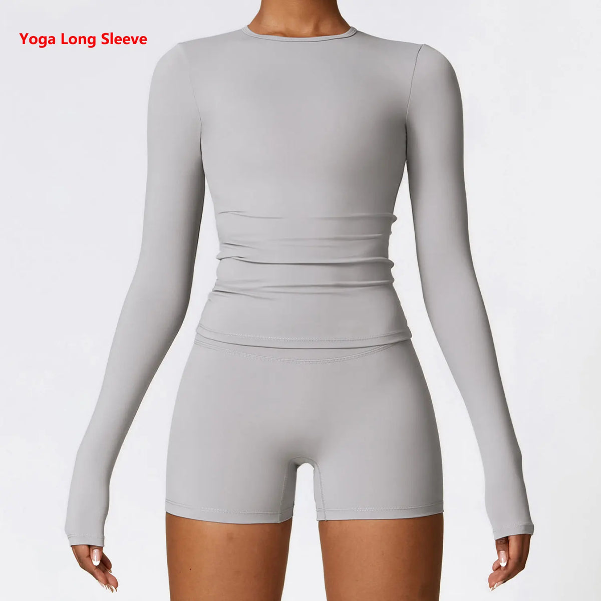 Women Yoga T-shirts Sports Top Long Sleeve Gym Workout Running Shirts