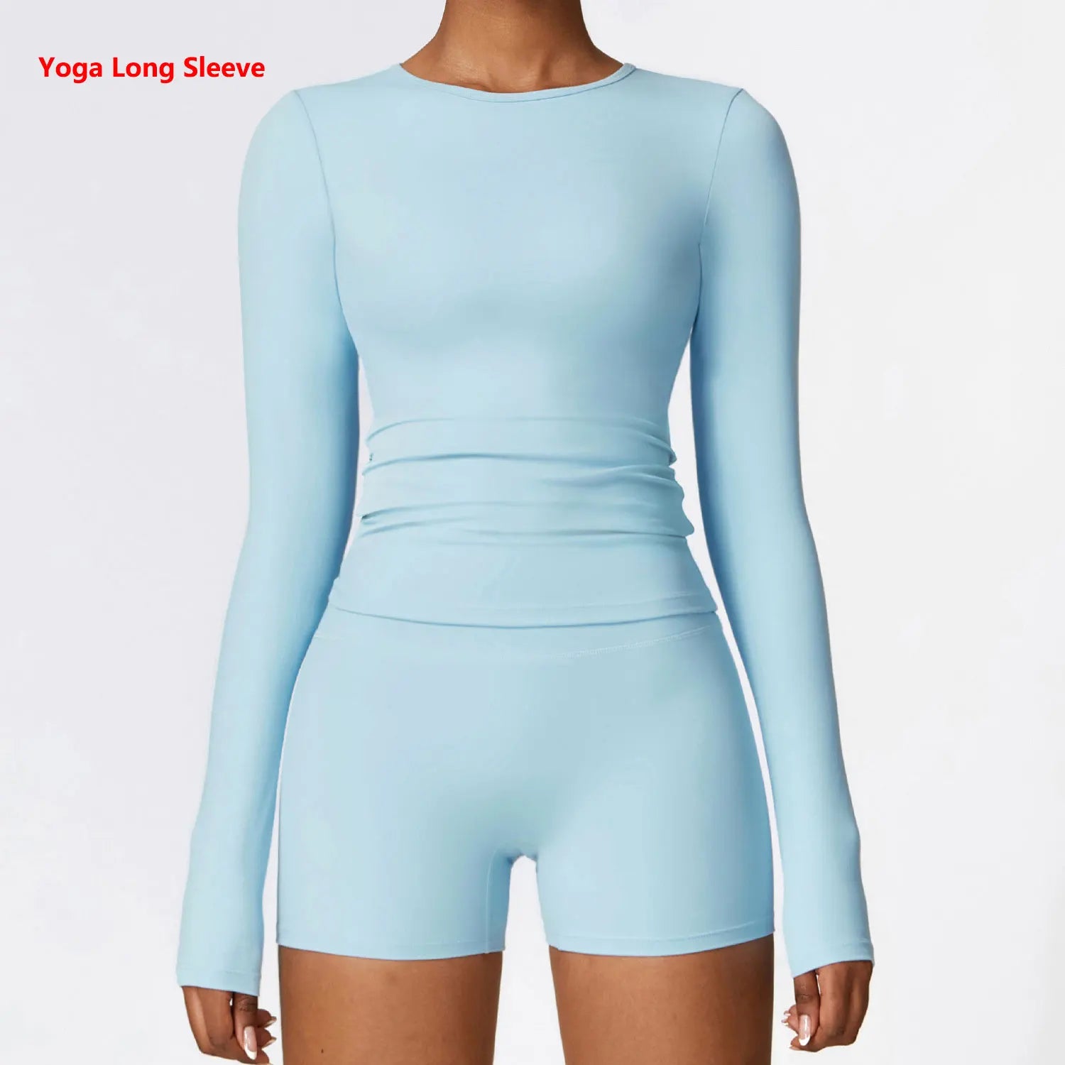 Women Yoga T-shirts Sports Top Long Sleeve Gym Workout Running Shirts